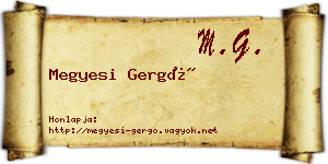 Megyesi Gergő névjegykártya
